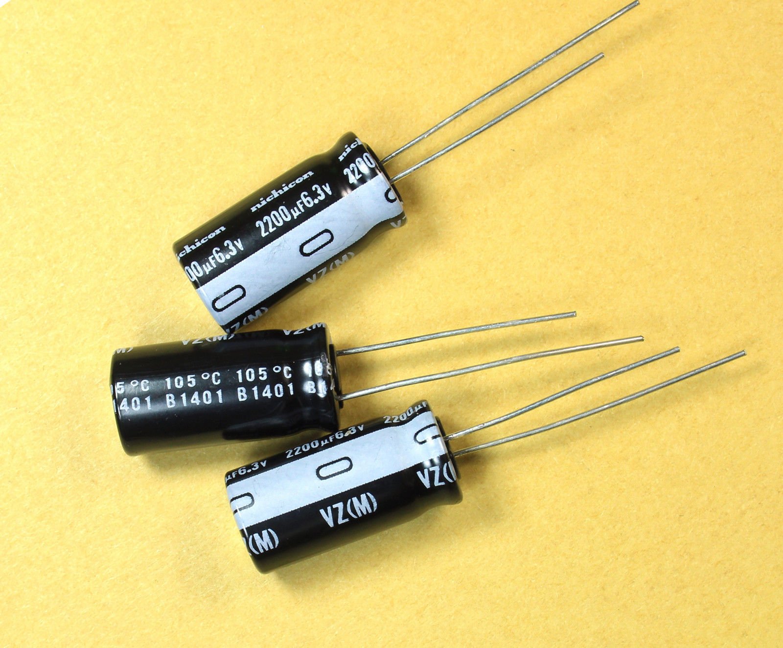 FG #78) 10pcs Nichicon VZ 2200uF 6.3v 105C Radial